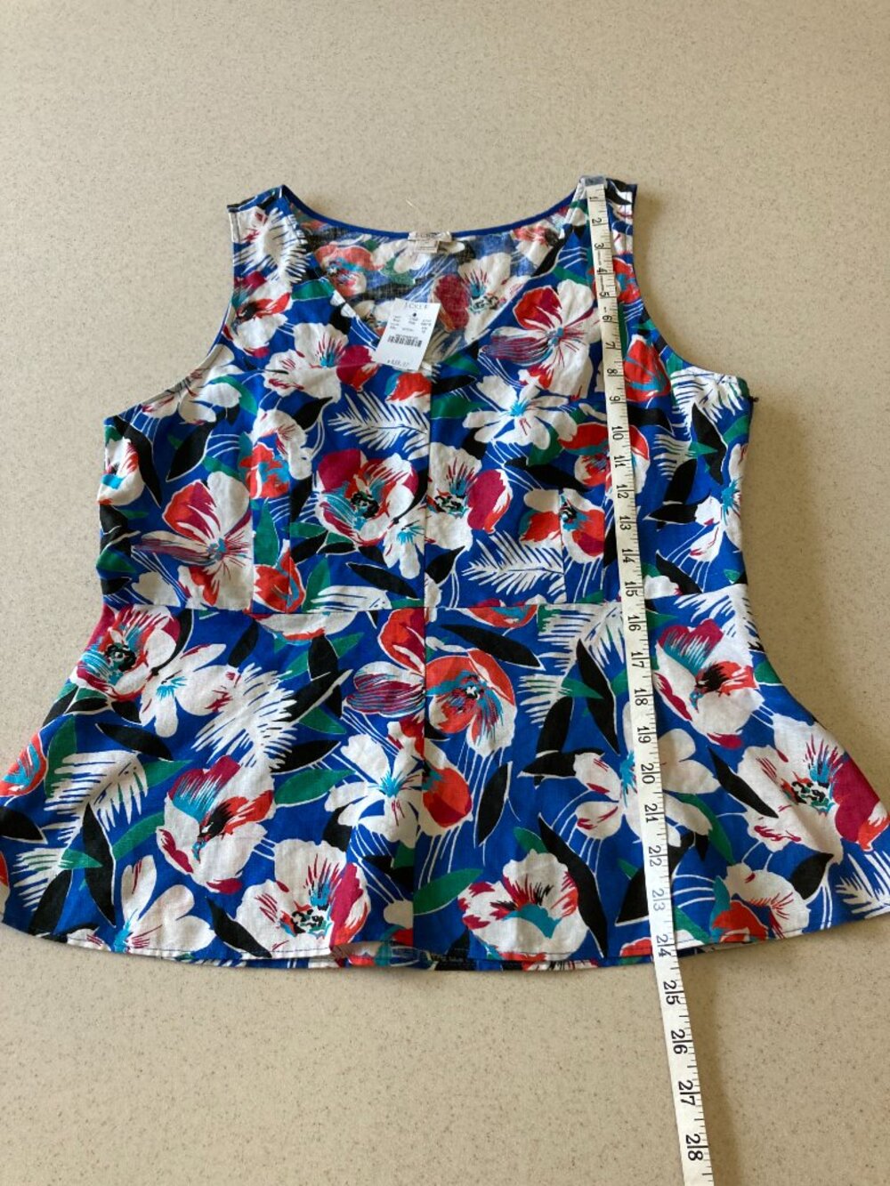 NWT J.Crew Tank Top Women Size 12 Linen/Cotton Blend - Picture 9 of 11
